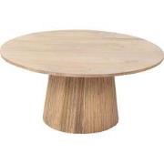 Salontafel Rond Naturel Hout - 80x80x38cm - Salvador