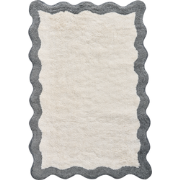 NANGAL - Badmat - Beige/Grijs - 60 x 90 cm - Katoen