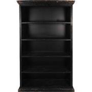 Clayre & Eef Boekenkast 116x36x195 cm Zwart Hout