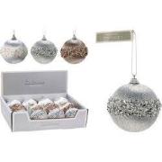 Kerstbal 80 mm kralen 3ass kleuren