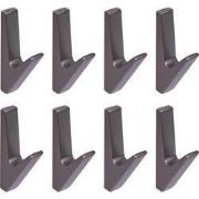 QUVIO Wandkapstok - Metaal - Grijs - Set van 8