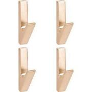 QUVIO Wandkapstok - Metaal - Goud - Set van 4