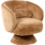 LIEKSA - Draaifauteuil - Goudbruin - Chenille