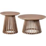 Lewis & Loft Salontafel Levi - Mangohout - Naturel - Set van 2