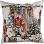Clayre & Eef Kussenhoes 45x45 cm Wit Polyester Kerst