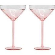 Cocktailglas Claude | Set van 2 | roze