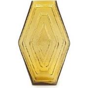 Vaas Groot | gerecycled glas | Hexagon | amber