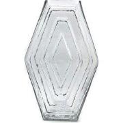Vaas Groot | gerecycled glas | Hexagon | helder