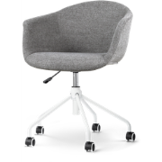 Nout-Otis bureaustoel donkergrijs - wit onderstel
