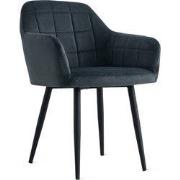 Eetkamerstoel Praia - Velvet Zwart