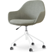 Nout-Mae bureaustoel saliegroen - wit onderstel