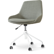 Nout-Isa bureaustoel saliegroen - wit onderstel