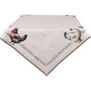 Clayre & Eef Tafelkleed 100x100 cm Beige Katoen
