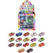 Uitdeelcadeautjes - Pull Back Auto's in Traktatiebox (48 stuks)