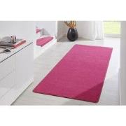 Loper Uni Laagpolig Effen Vloerkleed - Fancy - Roze / Pink - 80x150 cm