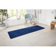 Loper Laagpolig Effen Uni Vloerkleed - Nasty - Donkerblauw - 80x150 cm