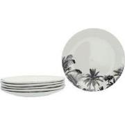 6-persoons Dinerborden set Porselein Bota  26 cm - Wit/Zwart