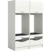 Wasmachine Ombouw 2 delige Set wit - 133 cmx195 cmx68 cm