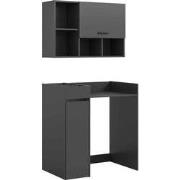 Wasmachine ombouwkast 3-delige set "Free" antrasiet 95x195x60 cm