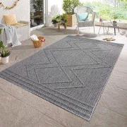 Tenedo Indoor & Outdoor Grijs vloerkleed - Geruit - 140 X 200 CM