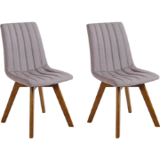 CALGARY - Eetkamerstoel - Taupe - Polyester