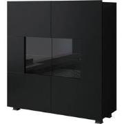 Meubella - Dressoir Calgary - Mat Zwart - 100 cm