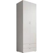 Meubella - Kledingkast Bernd - Wit - 74 cm - Met lades