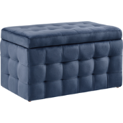 MICHIGAN - Ottomaan - Donkerblauw - Fluweel