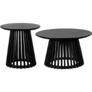 Lewis & Loft Salontafel Levi - FSC Mangohout - Zwart - Set van 2