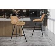 Barstoel 'Palmas' PU Ote Topper 02 Cognac - 56 x  x 40.0 - Kunstleer, ...