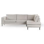 Hoekbank 3-Zits Beige - Rechts - 265x208x81cm - Lord