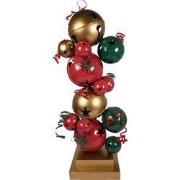 Clayre & Eef Kerstdecoratie Beeld 73x56x185 cm Rood Groen Metaal