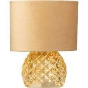 Tafellamp glas led goudkleurig 17,2x17,2x23 cm