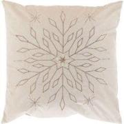 Unique Living - Sierkussen Snowflake - 45x45cm - Wit