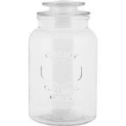 Clayre & Eef Voorraadpot Deksel Ø 12x21 cm Transparant Glas