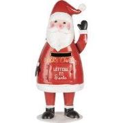 Clayre & Eef Kerstdecoratie Brievenbus 16x14x35 cm Rood Metaal