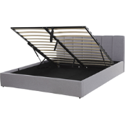 DREUX  - Bed met opbergruimte - Lichtgrijs - 160 x 200 cm - Polyester