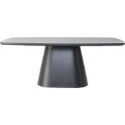 Eettafel Deens Ovaal - Zwart Hout - 200x100x76cm - Moya