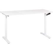 DESTINAS - Verstelbaar bureau - Wit - 160 x 72 cm - Spaanplaat