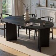 Eettafel Sablin Wood Black 180x89,5x75 cm Melamine