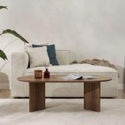 Salontafel walnoot melamine boogvorm Sable 119x60 cm