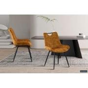 Stoel 'Nina' Fluweel Goud - 63 x  x 56 - Stof