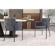 "Chair 'Naomi' Fabric Grey" - 60 x  x 45.5 - Stof, VeloursVelours is e...