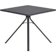 Rimini tafel - 80x80 cm - aluminium - carbon black
