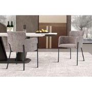 Stoel 'Naomi' Stof Zand - 60 x  x 45,5 - Stof, Velours