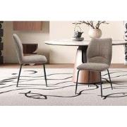 Stoel 'Lara' Stof Ote Sea 173 Zand - 60 x  x 47 - Stof, Metaal