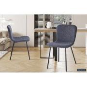 Stoel 'Susan' Bouclé Donkergrijs - 52 x  x 39 - Textiel