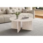Salontafel 'Drasir' Rond Decor Travertin Beige