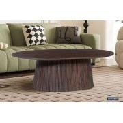 Salontafel 'Miguel' 120 cm Ovaal Mango hout Donkerbruin - 120 x  x 70 ...