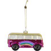 Ornament - Xmas Hanger -Hippy Bus -Pink - 9,5x4x5,5cm